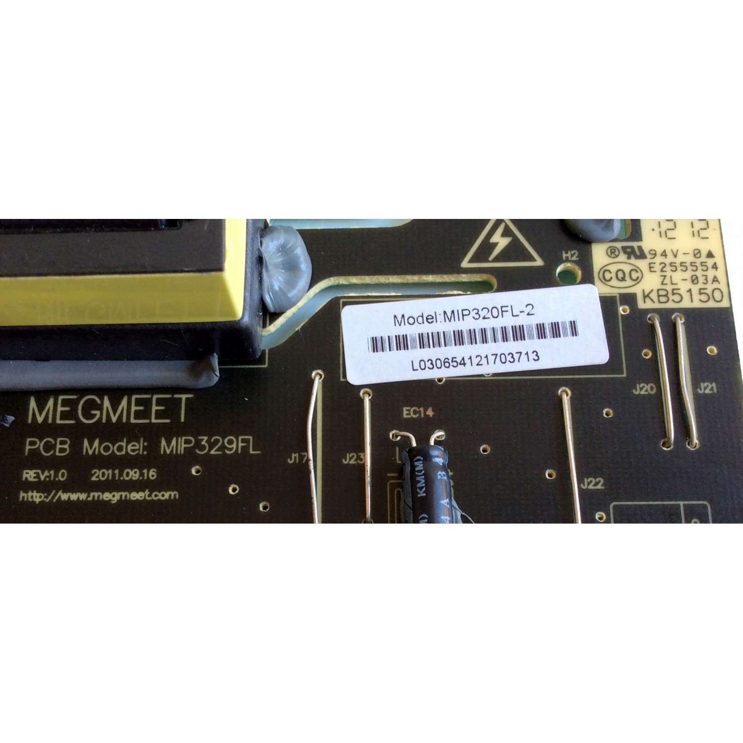 FUENTE / BACKLIGHT INVERTER / SCEPTRE MIP320FL-2 / KB5150 / MIP329FL / REV:1.0 / PARTE SUSTITUTA MIP320G-AM / PANEL LC320WXE (SB)(V2) / MODELO X322BV-HD - Imagen 3